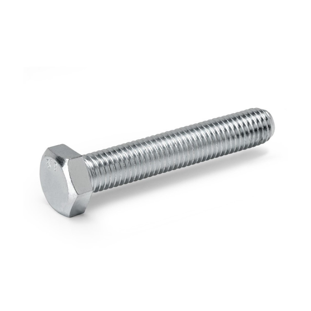 Featured image for “Bullone a testa esagonale diametro M5 interamente filettato in acciaio zincato classe 8.8”