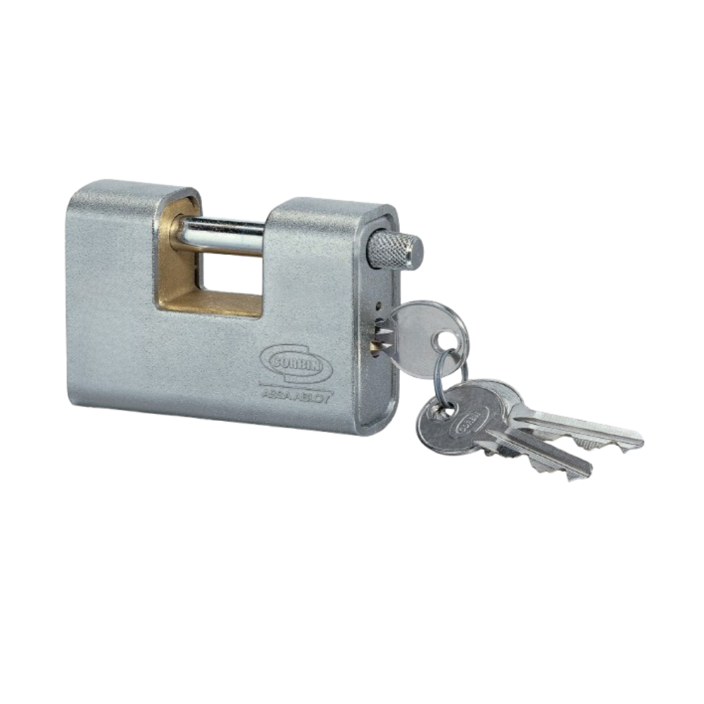 Featured image for “Lucchetto di sicurezza rettangolare corazzato Corbin PL211”