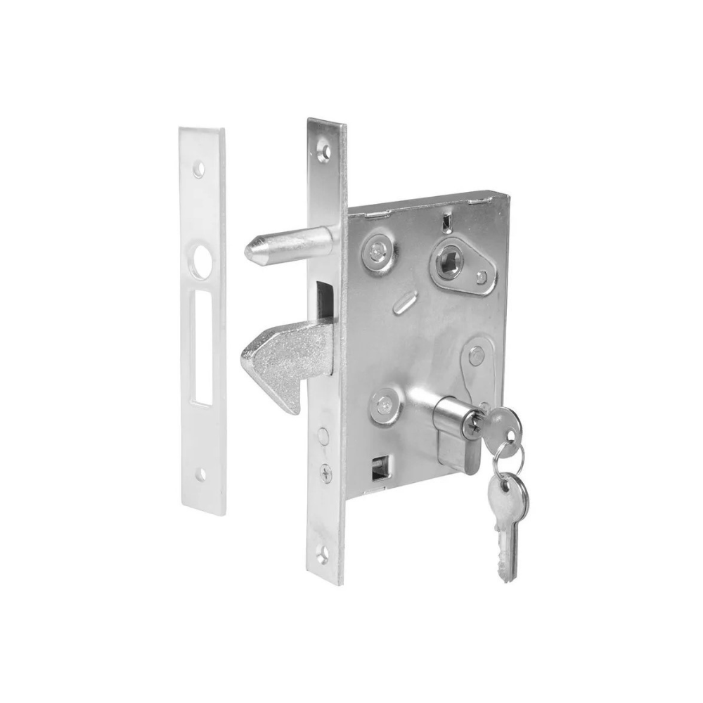 Featured image for “Serratura da infilare a gancio e perno di sicurezza per cancelli e porte scorrevoli Ibfm 447”