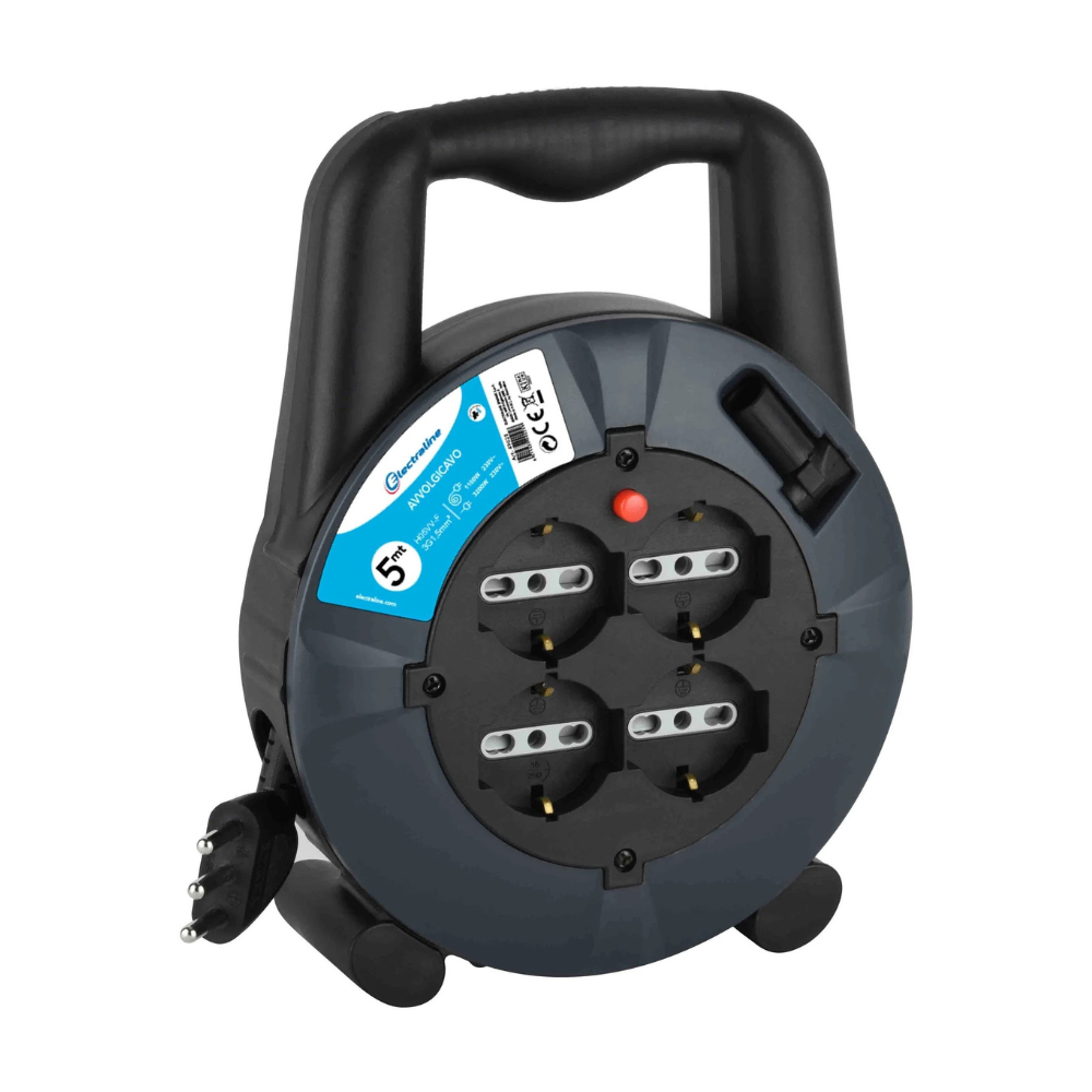 Featured image for “Avvolgicavo con prolunga elettrica lunghezza 5/10 metri ELECTRALINE”
