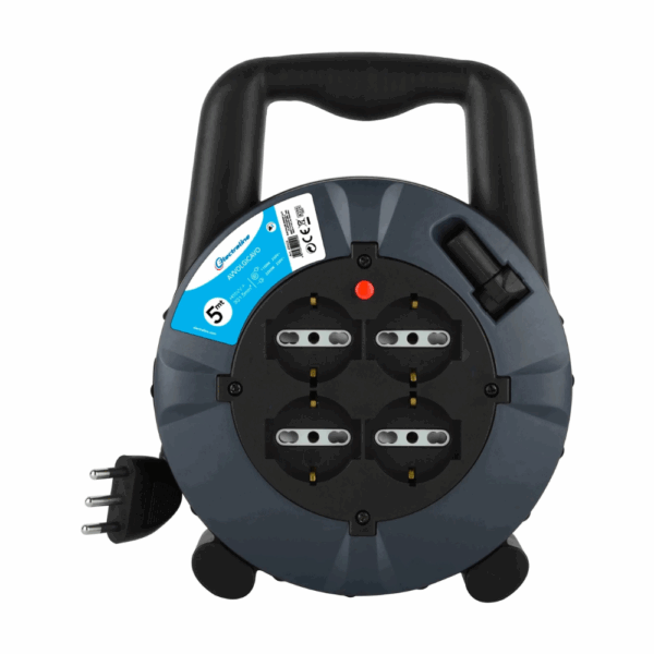 Avvolgicavo con prolunga elettrica lunghezza 5 metri art. 49025 Electraline