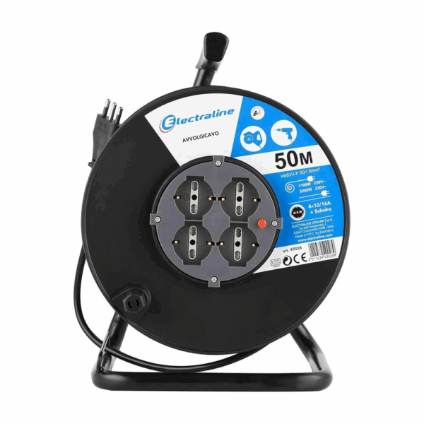 Prolunga elettrica con avvolgicavo lunghezza 25 e 50 metri ELECTRALINE - immagine 6
