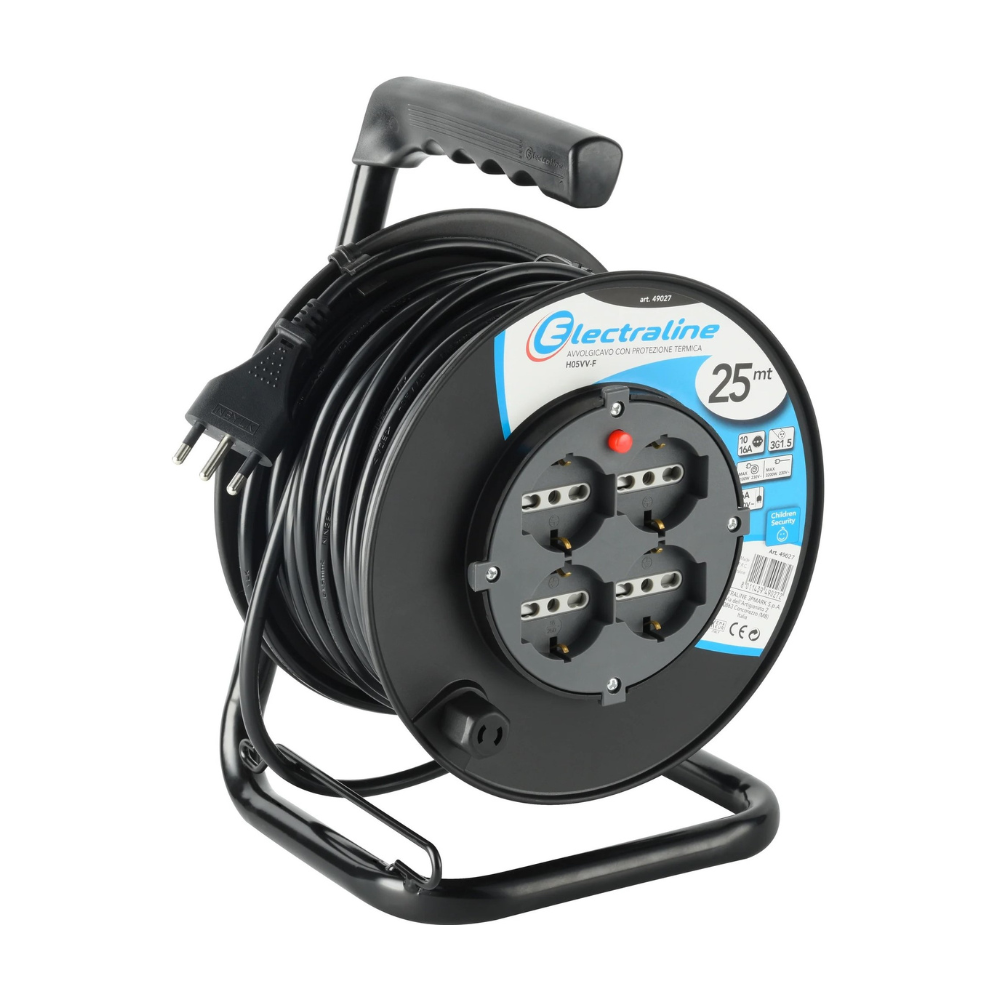 Featured image for “Prolunga elettrica con avvolgicavo lunghezza 25 e 50 metri ELECTRALINE”