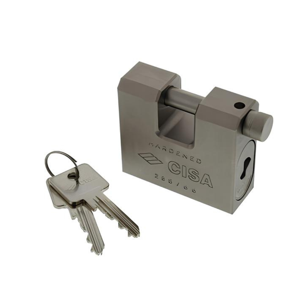 Featured image for “Lucchetto di sicurezza rettangolare corazzato e anticorrosione Cisa 2855L”