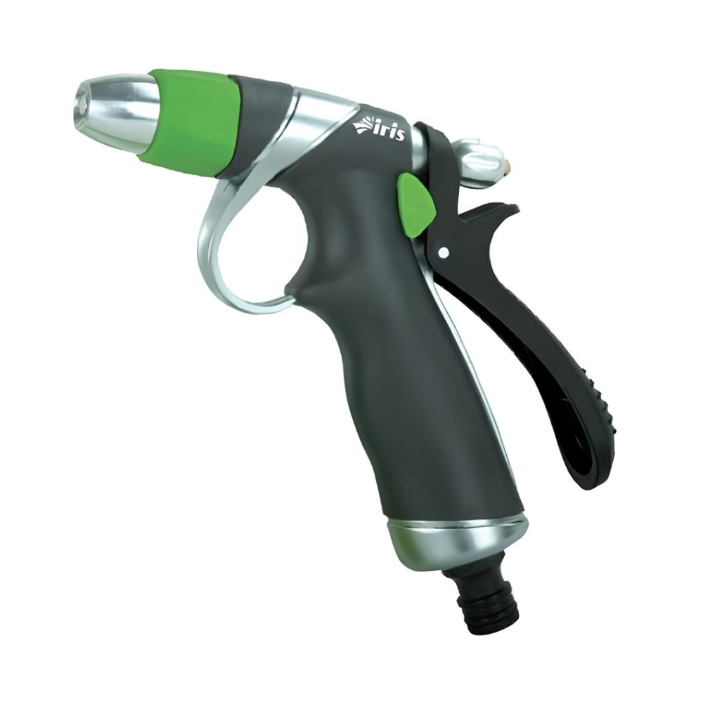 Featured image for “Pistola per irrigazione a getto regolabile con corpo in alluminio Iris Rio Alu”