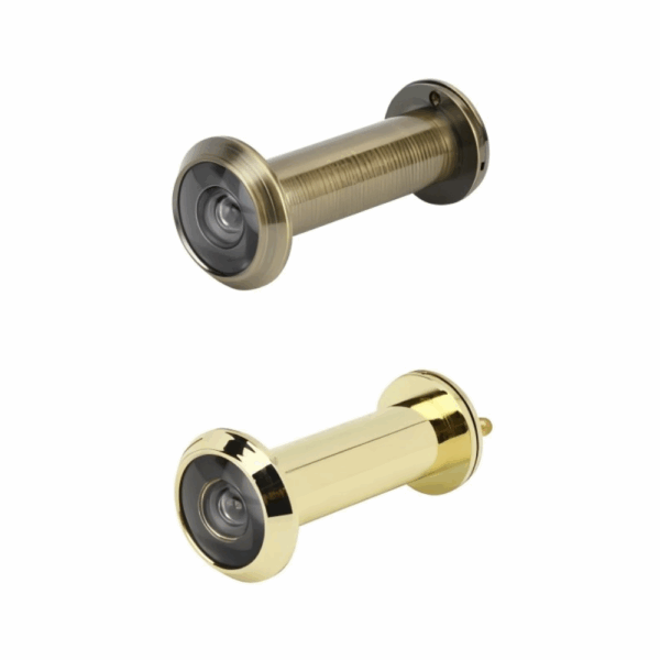 Spioncino grandangolare 180° ottone lucido e ottone bronzato Potent