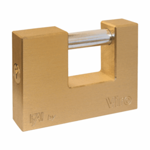 Lucchetto rettangolare in ottone per serrande Fai by Viro