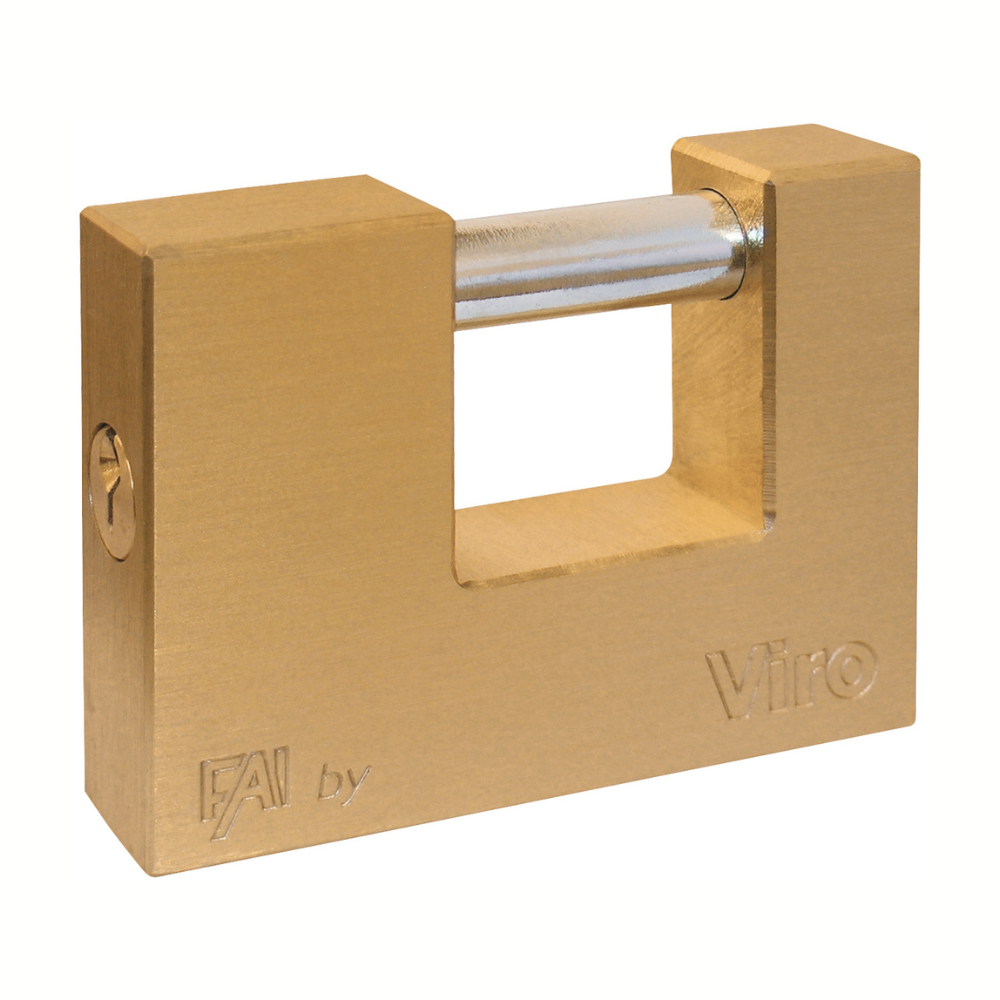 Lucchetto rettangolare in ottone per serrande Fai by Viro