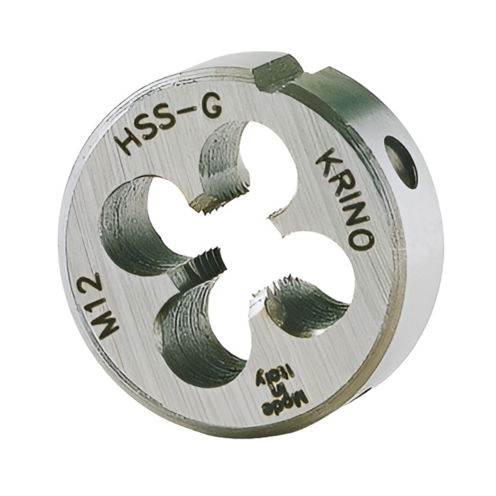 Filiera tonda in Hss filettatura metrica ISO passo grosso Art.12060 Krino