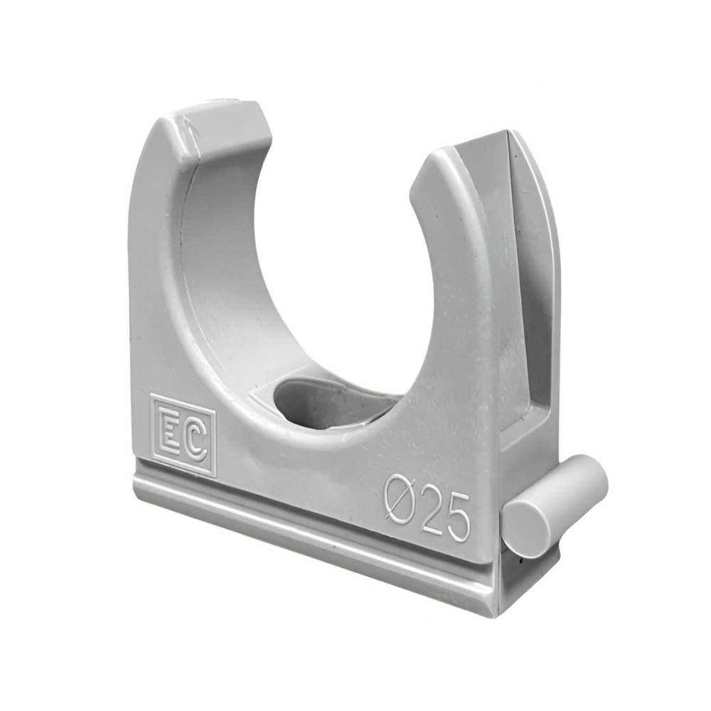 Clip fissatubo aperta a scatto Art. ECCF diametro 16mm - 20mm - 25mm - 32mm - 40 mm Elettrocanali