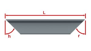 IMG PROFILATI ANGOLARI A LATI UGUALI TAGLIO GRADUATO SU LATO A ESTREMITA' SPECCHIATE CON QUOTE FRONTE