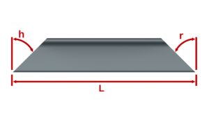 IMG PROFILATI ANGOLARI A LATI UGUALI TAGLIO GRADUATO SU LATO B ESTREMITA' SPECCHIATE CON QUOTE FRONTE